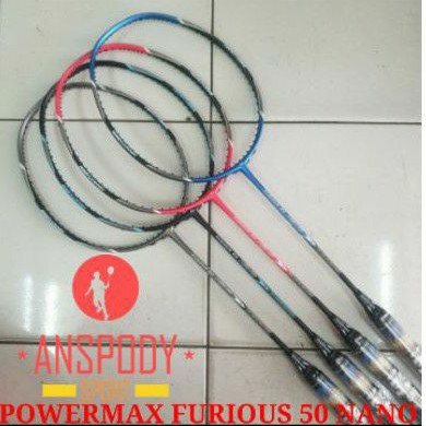 RAKET BADMINTON POWERMAX FURIOUS 50 NANO MAX 33LBS