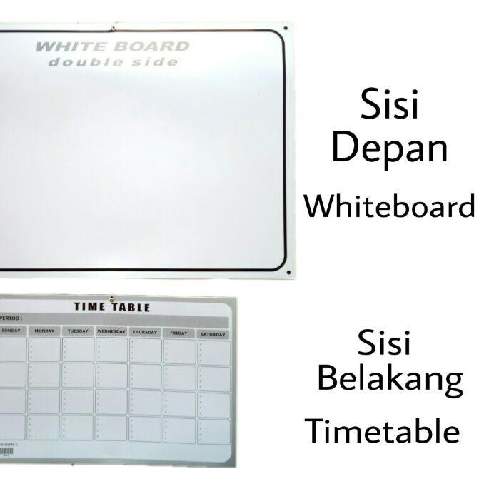 

Terbaru 10.10 TIME TABLE WHITE BOARD DUA SISI 70 x 50 cm ✈