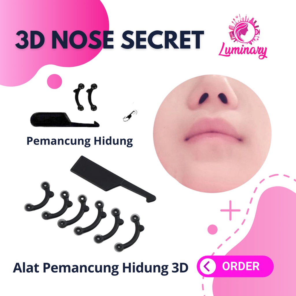 3D Nose Secret / Pemancung Hidung Instan Tanpa Operasi &amp; Nyaman digunakan Tidak Mengganggu Siklus Pernapasan