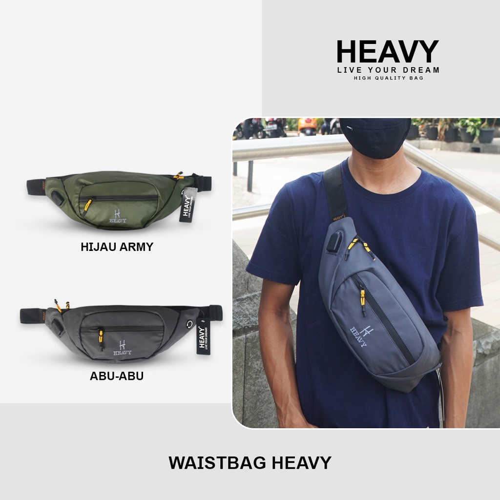 HEAVY WAISTBAG WATERPROOF | Tas Pria Casual | Tas Pinggang Obelix