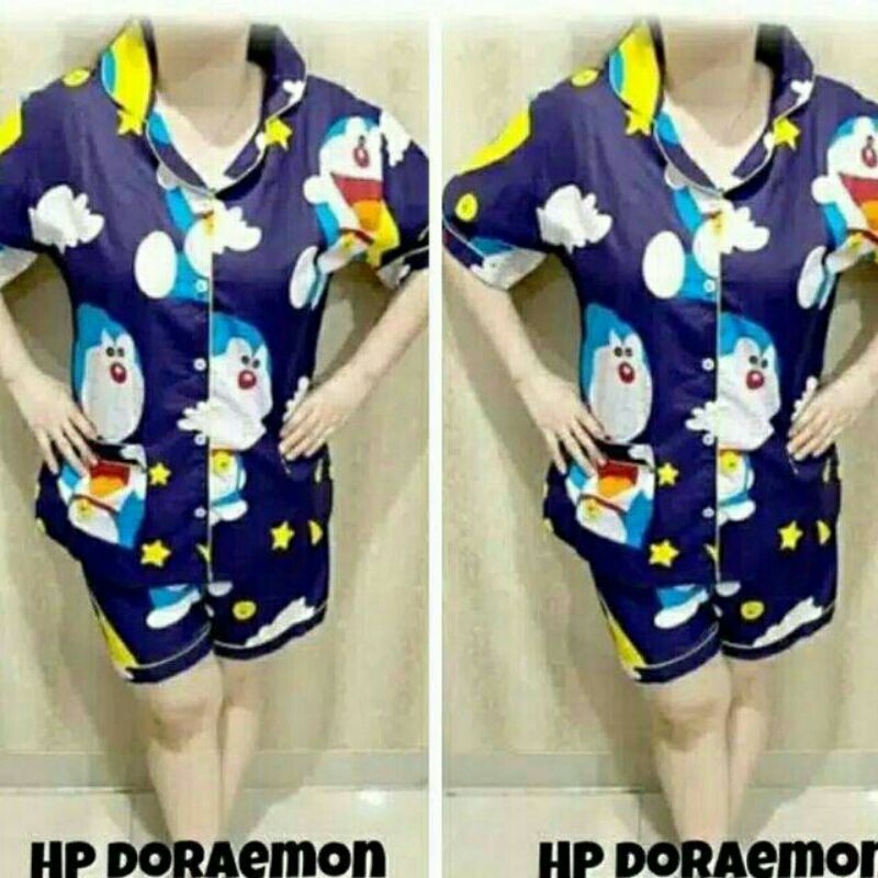 Piyama Baju Tidur HOTPANT 3/4 Baju Lengan Pendek , Celana Pendek