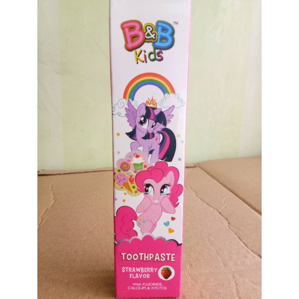 B&amp;B KIDS TOOTHPASTE OPTIMUS PRIME STRAWBERRY, BUMBLEBEE ORANGE, BARBIE STRAWBERRY, PONNY ORANGE, PINKIE PIE STRAWBERRY 50GR