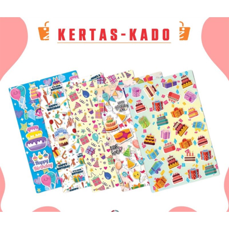 Kertas kado untuk bungkus barang yang dibeli