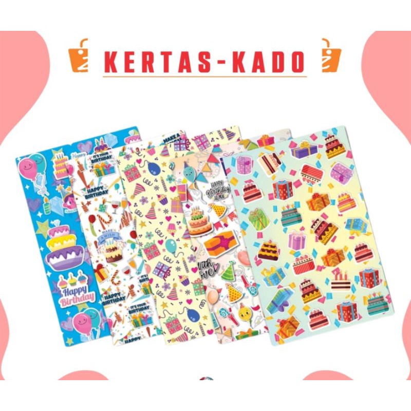 Kertas kado dan greeting card, untuk bungkus barang yg dibeli