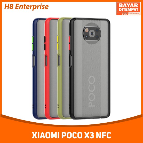 Case Xiaomi Poco X3 NFC Silikon Soft Case Colored Frosted