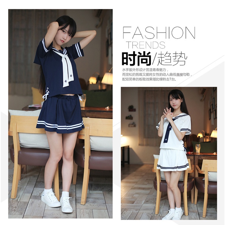 CC-104 casual sailor seifuku kaos uniform costume cosplay set