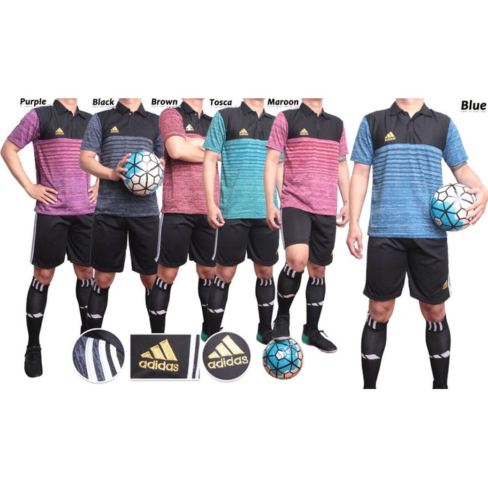 ekslusif ADIDAS KERAH MISTY baju stelan setelan jersey futsal sepak bola termurah