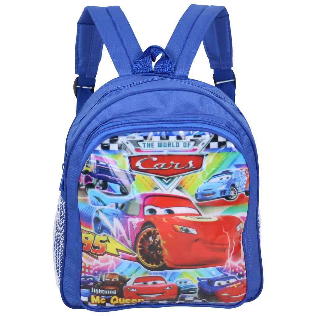 Tas Ransel Anak Paud Motif Cars Biru Bagus Backpack Sekolah Piknik Souvenir