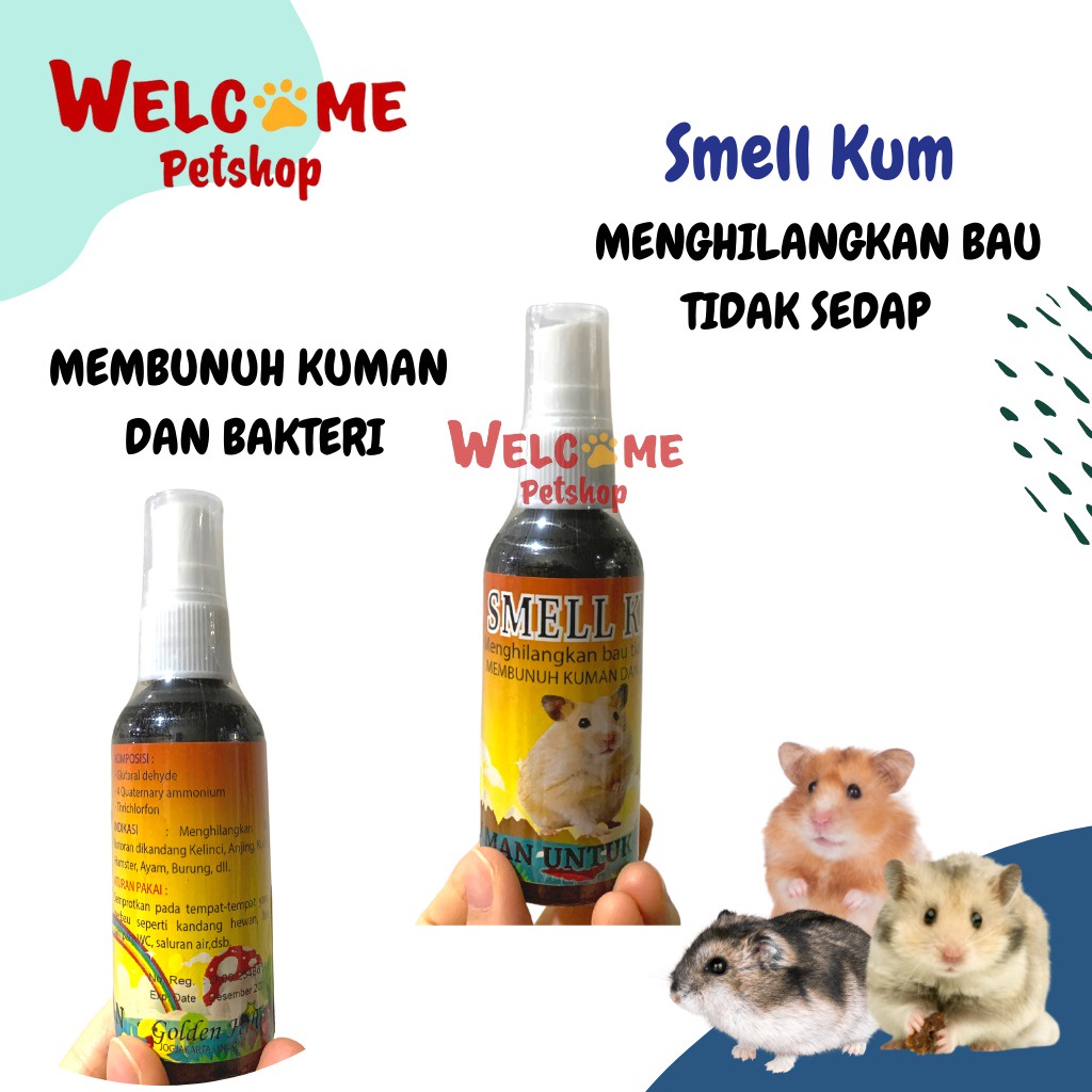 Smell Kum Penghilang Kuman Bakteri Bau Kandang Anjing Kucing Hamster