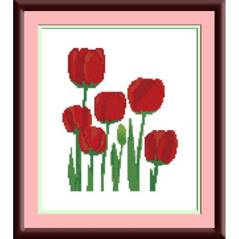 kristik bunga tulip merah