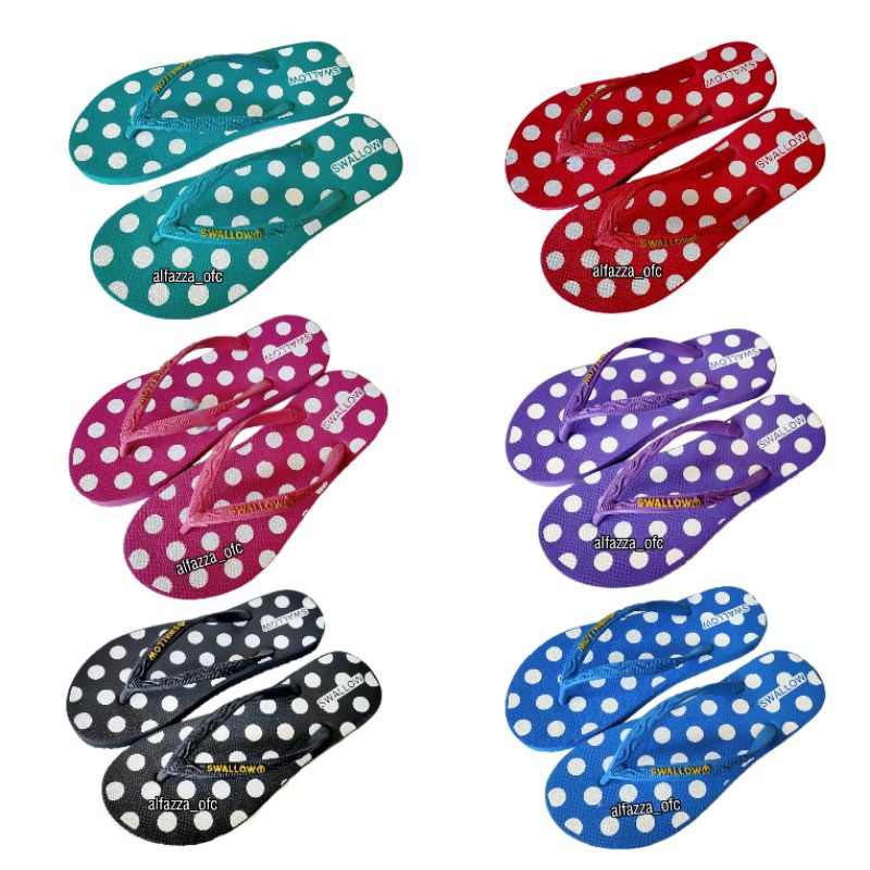 SANDAL JEPIT SWALLOW POLKADOT SANDAL JEPIT POLKADOT SANDAL POLKADOT SANDAL WANITA JEPIT WANITA