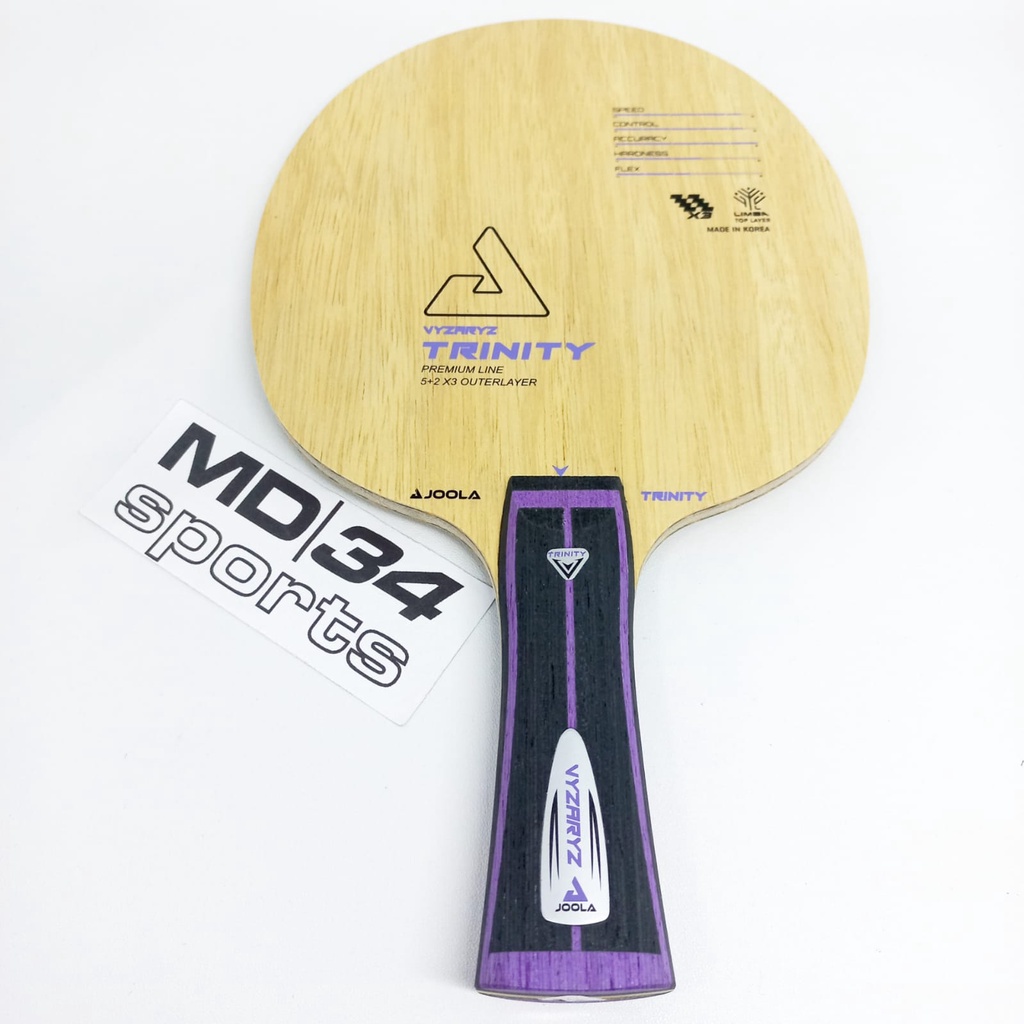 KAYU JOOLA VYZARYZ TRINITY - Kayu / Blade / Bet Pingpong Merah