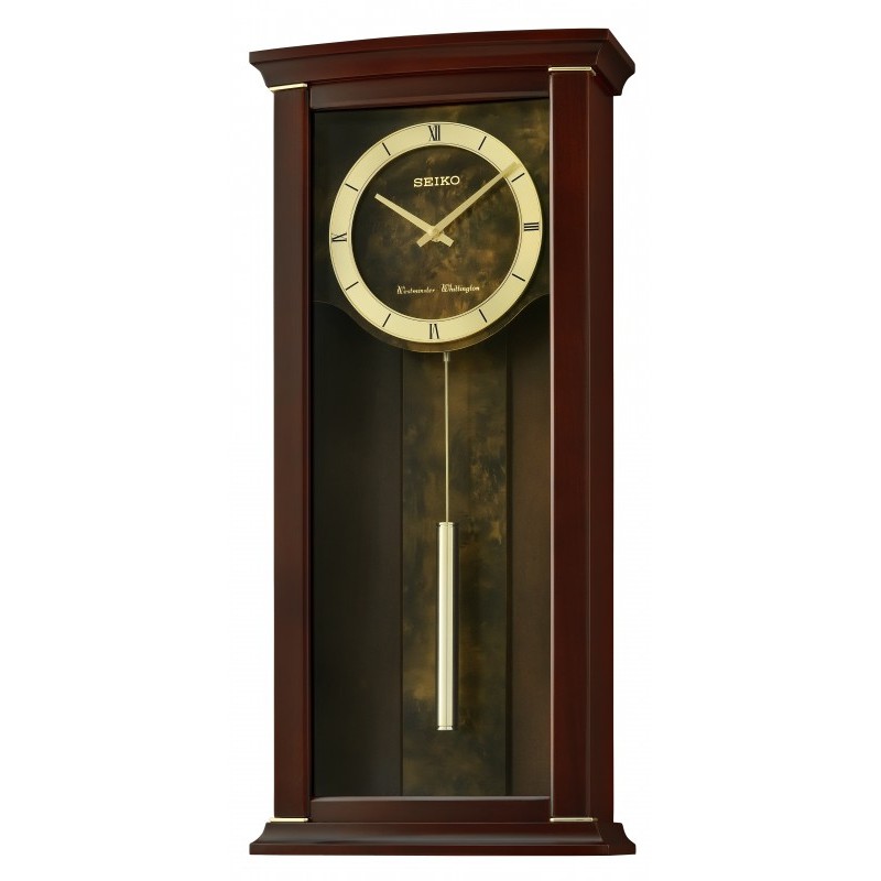 Seiko Wall Clock QXH067B Dual Chime Pendulum - Jam DInding Seiko QXH067