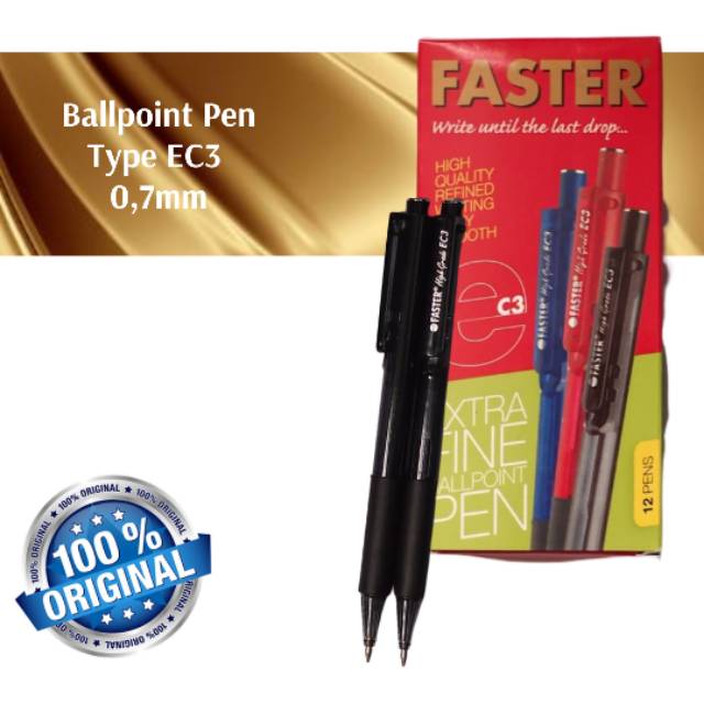 Pen / pulpen / bolpen / ballpoint Faster EC3