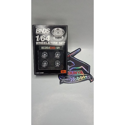 BC26404S-SR ban karet diecast 1/64 BNDS model 6 spoke warna silver