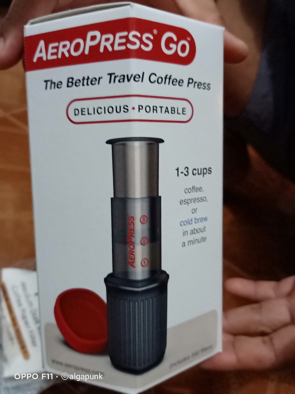 Aeropress Go Travel Free Steel Metal Filter Coffee Press Portable Cold Brew Maker