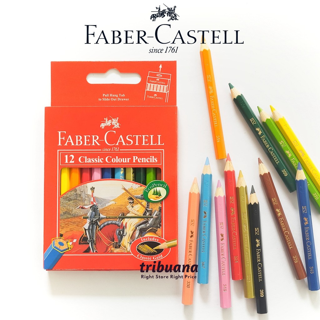 

Pensil Warna 12 Faber Castell Classic Pendek