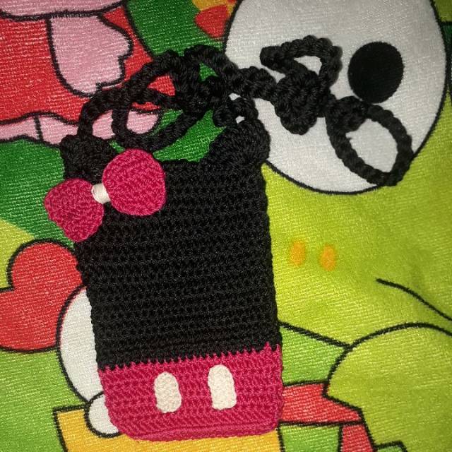 Tas hp tali panjang kancing rajut