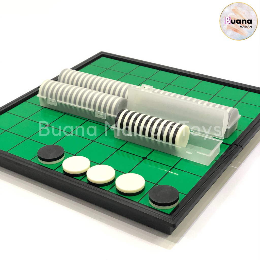 PAPAN MAGNET REVERSI CATUR JEPANG OTHELLO MAINAN EDUKASI WAKTU BERKUMPUL ANAK BOARD GAMES MAGNETIC