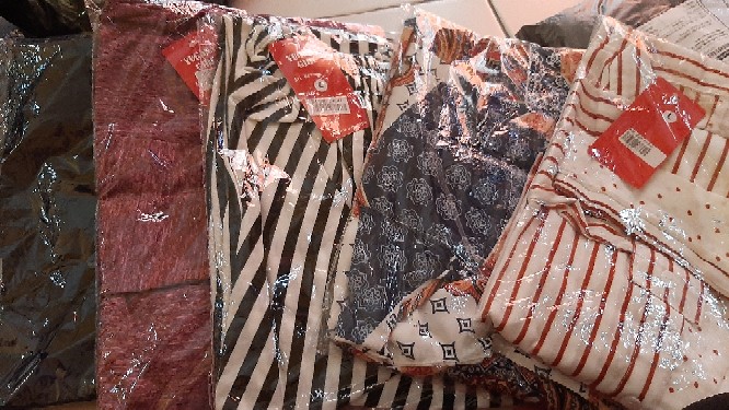 Bl - 9455 Tunik Batik Lengan Panjang Wanita