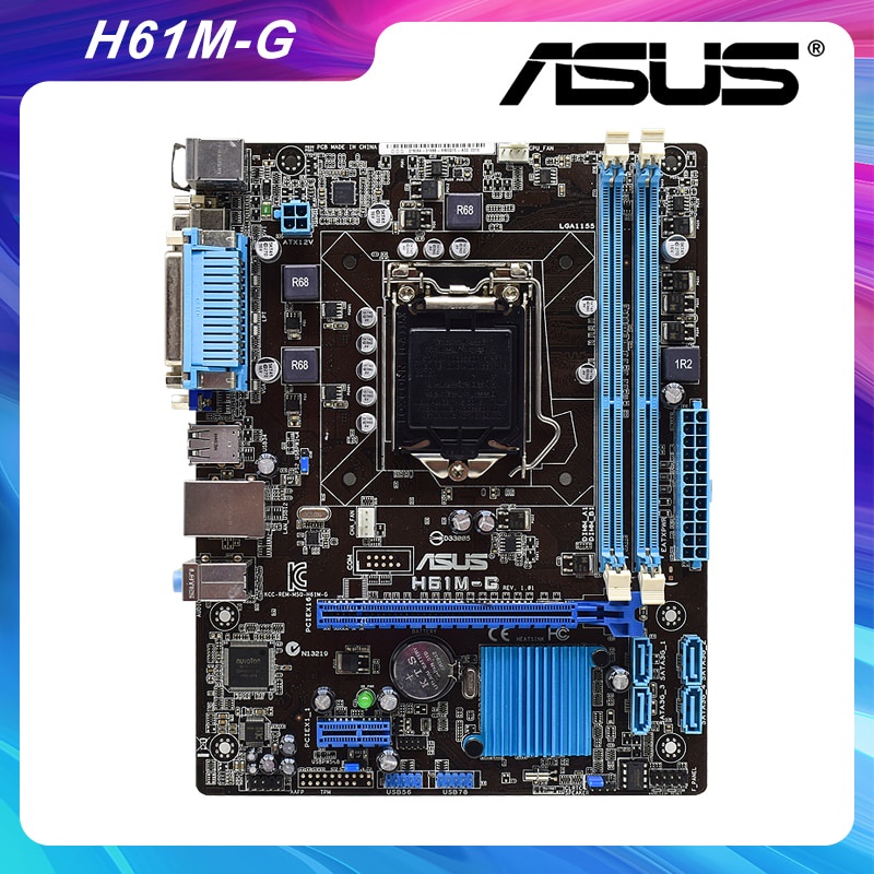 PREORDER ASUS H61M-G Motherboard 1155 Motherboard 1155 DDR3 Intel H61 16GB PCI-E 3.0 VGA DVI USB2.0 