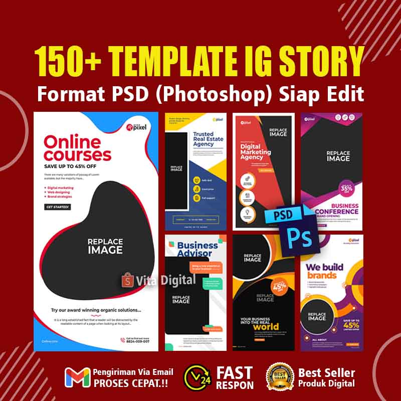 150+ Desain Story Instagram Premium PSD