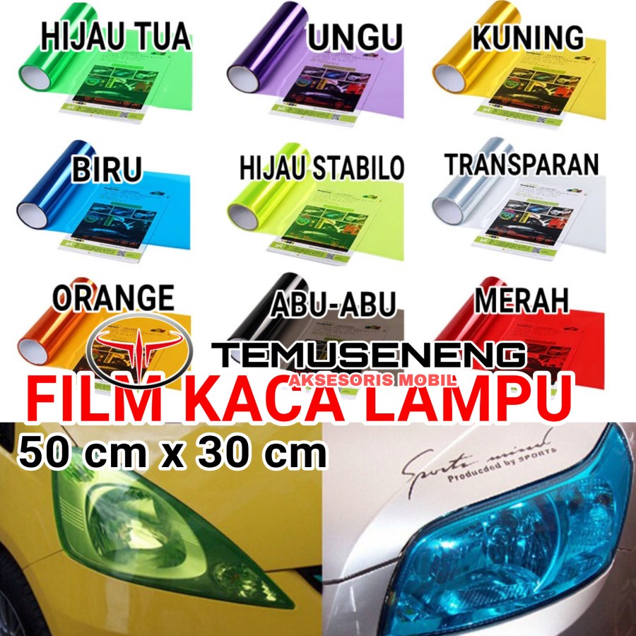 Film Kaca Lampu Mobil Motor Stiker Hybrid Warna Kaca Lampu Depan Rem