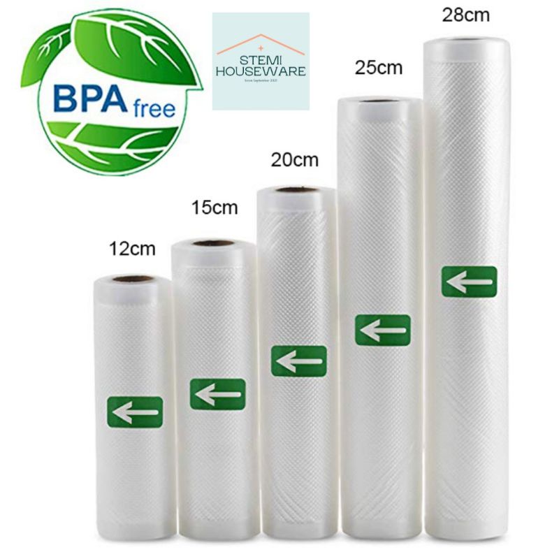 stemi houseware plastik vacuum sealer embossed roll plastik sealer roll