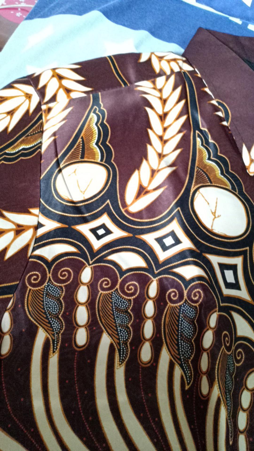 Kemeja Batik Semi Sutra Pria Silky Kombinasi Furing Istimewa Full Body Recommended