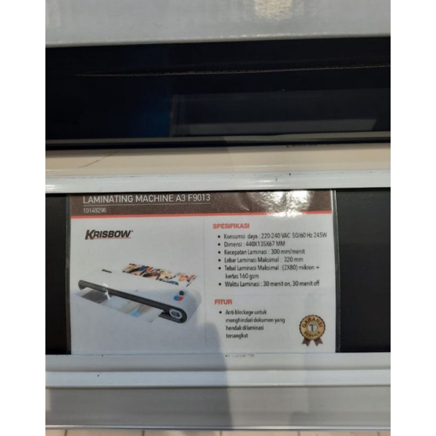 krisbow mesin laminating A3 laminating machine KRISBOW A3