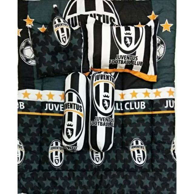 Set Selimut Bayi Juventus | Bantal Guling Bayi | Bedcover Bayi Klub Bola Juventus