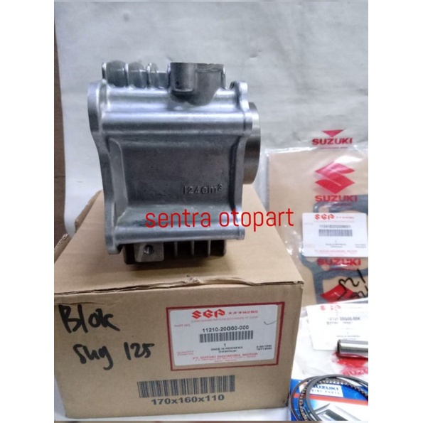 Blok seher silinder block shogun 125 Arashi set paket piston kit original sgp