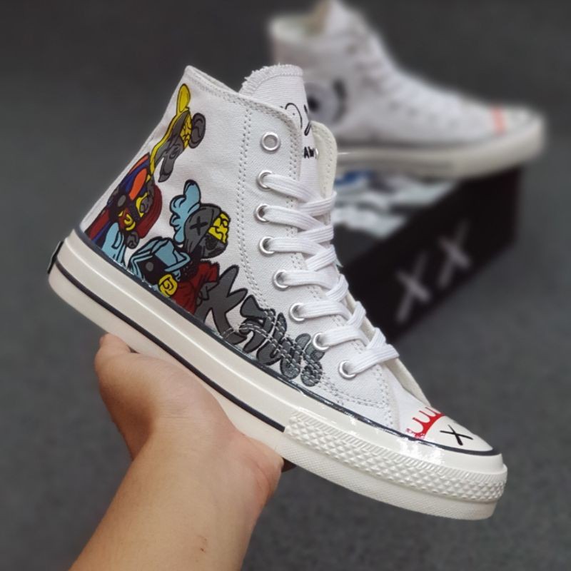 OBRAL SEPATU CONVERSE 70S HIGH X KAWS COMPANION PUTIH IMPORT QUALITY-1