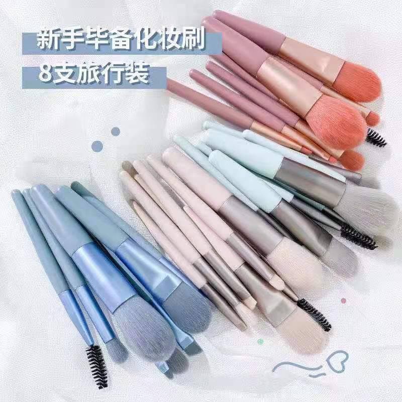 ASK.id - Kuas Set Mini Travel Make Up Brush Make Up isi 8pcs kuas03