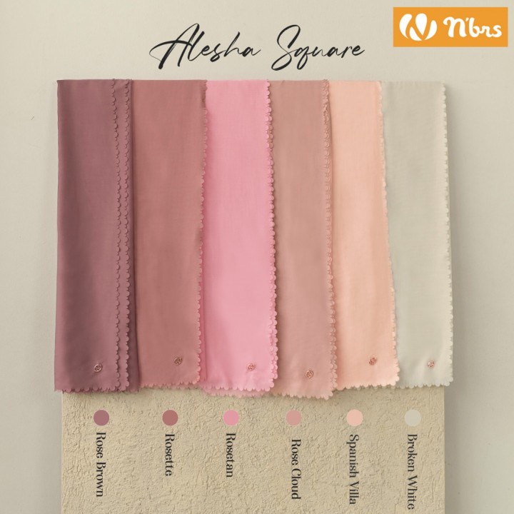 Nibras Hijab Alesha Square Bahan Voal Ultrafine Jilbab Segi Empat Hijab Wanita Muslimah