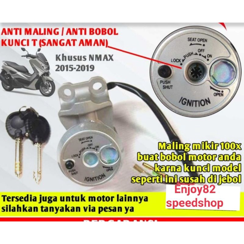 Kunci Kontak Motor Variasi kembang anti maling Nmax old