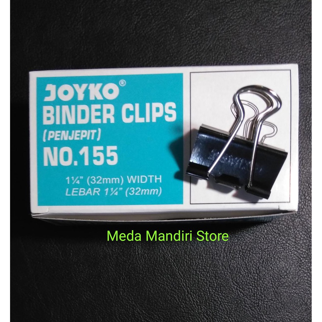 

Binder Clip 155 Joyko / Paper Clip / Penjepit Kertas