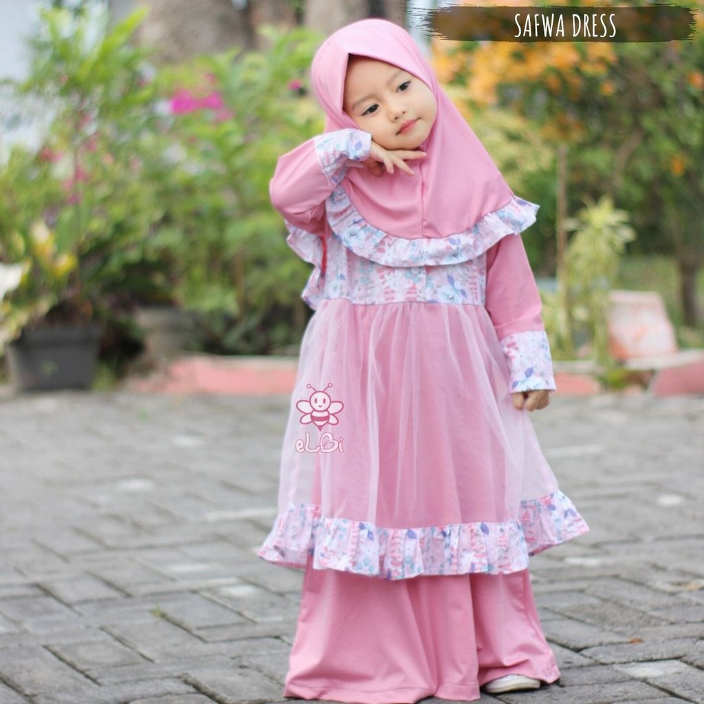 Gamis Anak Perempuan - Dress Anak Perempuan - Baju Muslim Anak Perempuan  - Safwa Dress