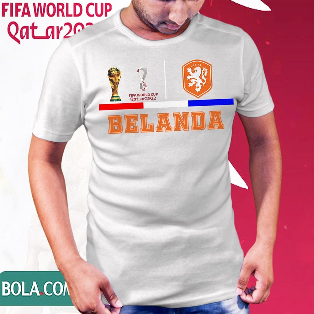 KAOS BOLA /KAOS DISTRO /KAOS  BAJU PIALA DUNIA QATAR 2022/TEAM BELANDA