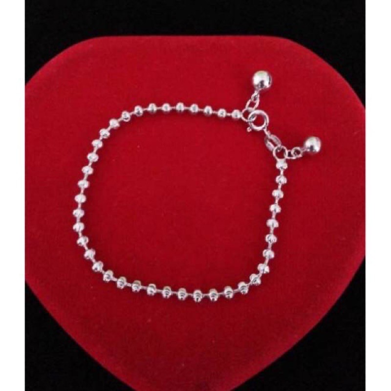 Gelang Biji Lada Silver Lapis Emas Suping