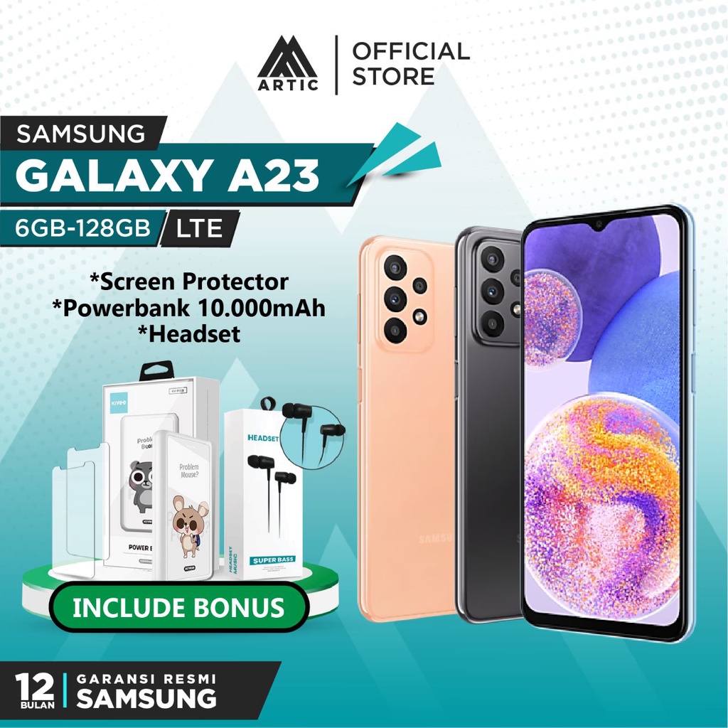 handphone samsung galaxy a23 6 128 6gb 128gb ram 6 rom 128 gb hp smartphone android