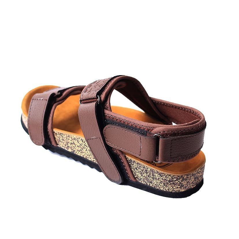 SANDAL PRIA WANITA TAPIS - KAWAY EMBO TAPS BROWN