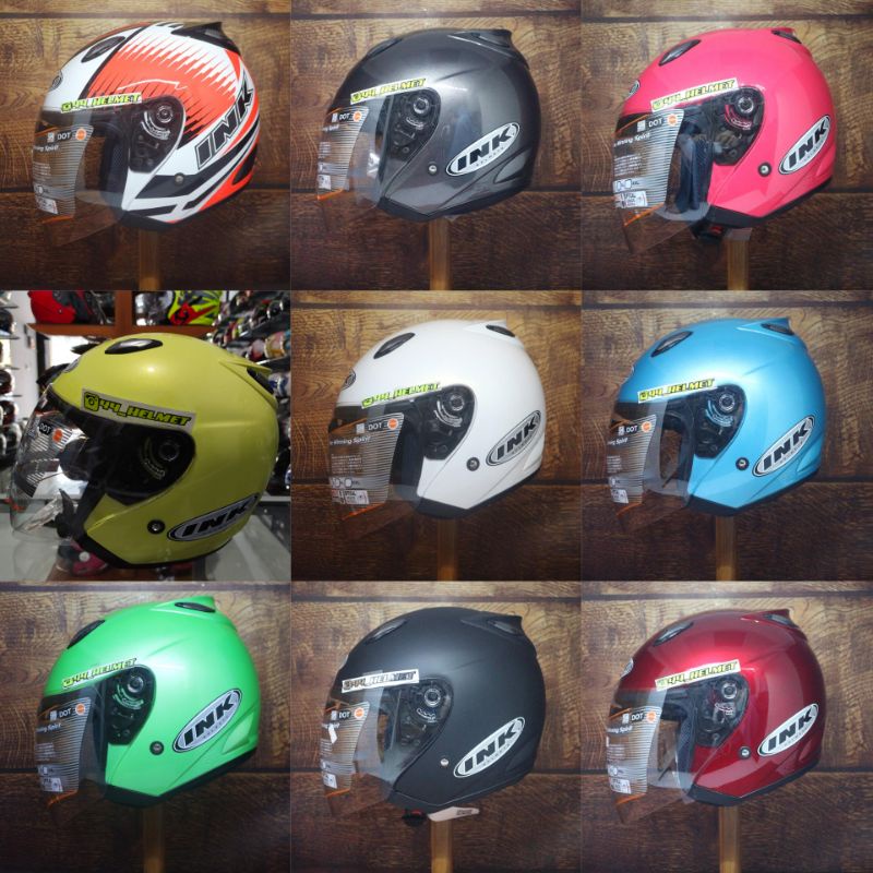 INK CENTRO JET MOTIF&SOLID HELM HALF FACE