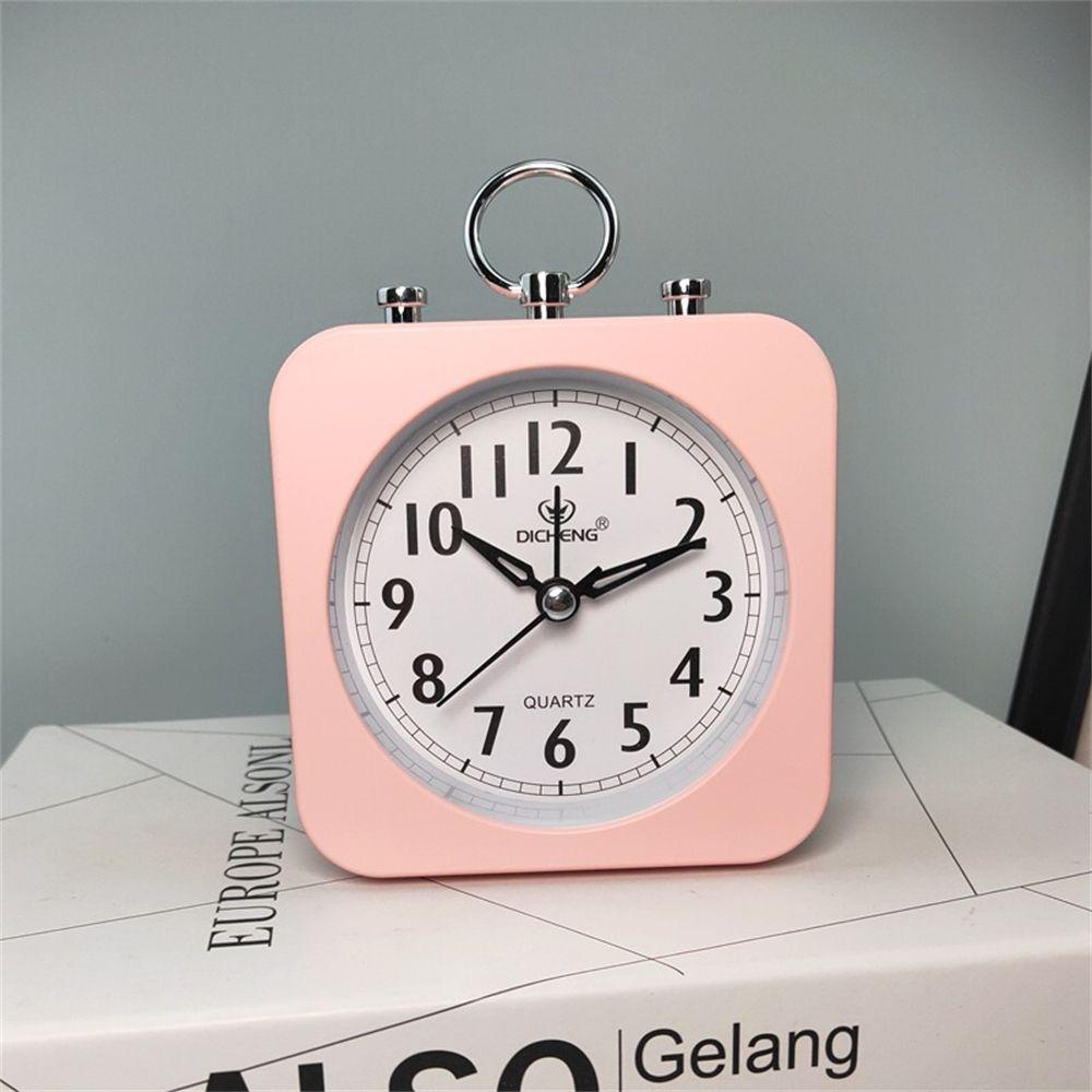 Solighter Jam Weker Bulat Persegi Meja Kreatif Samping Tempat Tidur Stylish Hias Modern Simple Snooze Alarm Clock