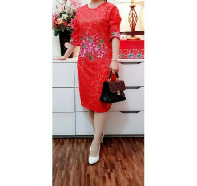 Pretty Batik Dress Katun Stretch Sharon Fit Ld 120