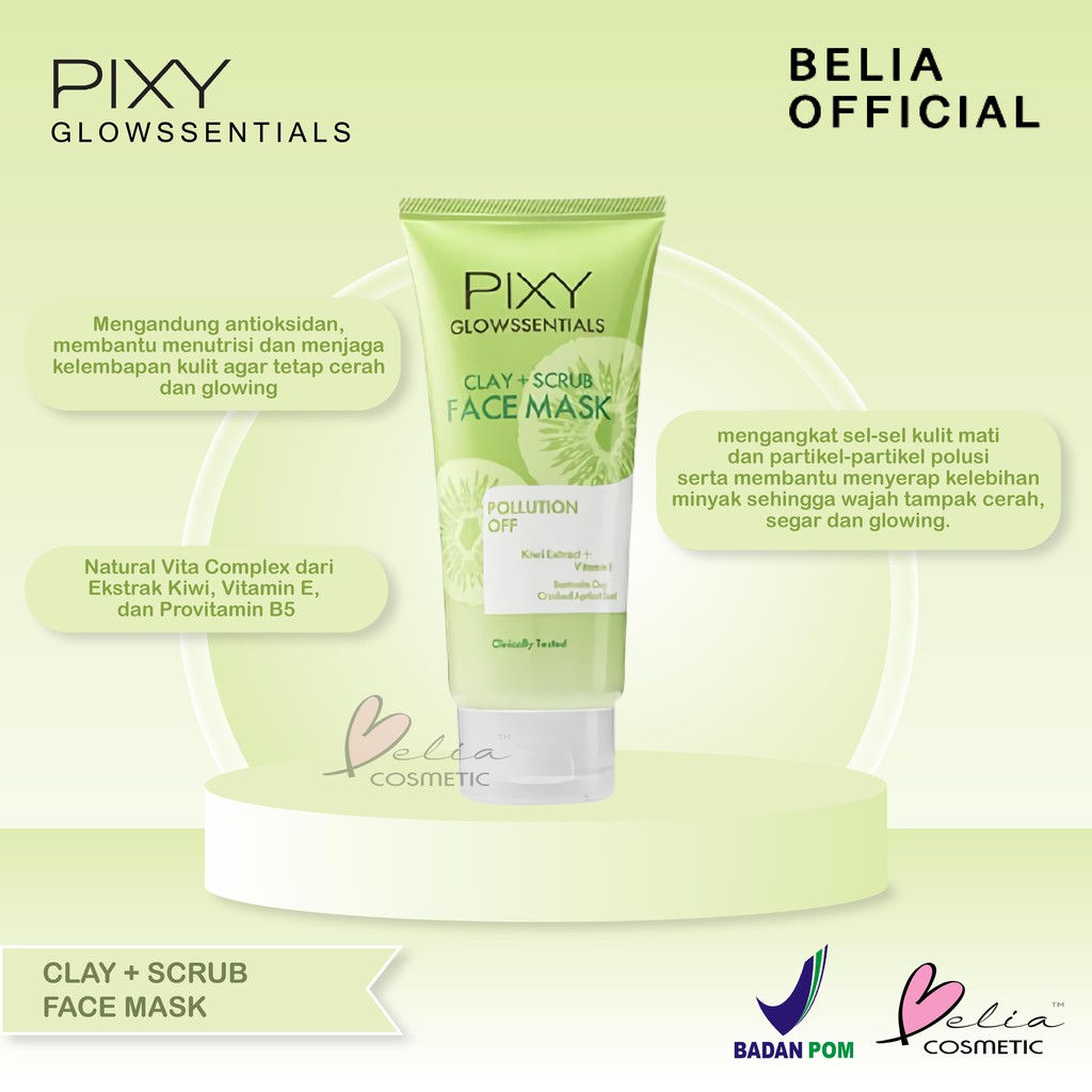 ❤ BELIA ❤ PIXY Glowssentials Light Radiant &amp; Pollution Off Mist, Micellar Water, Face Wash Mask Glow