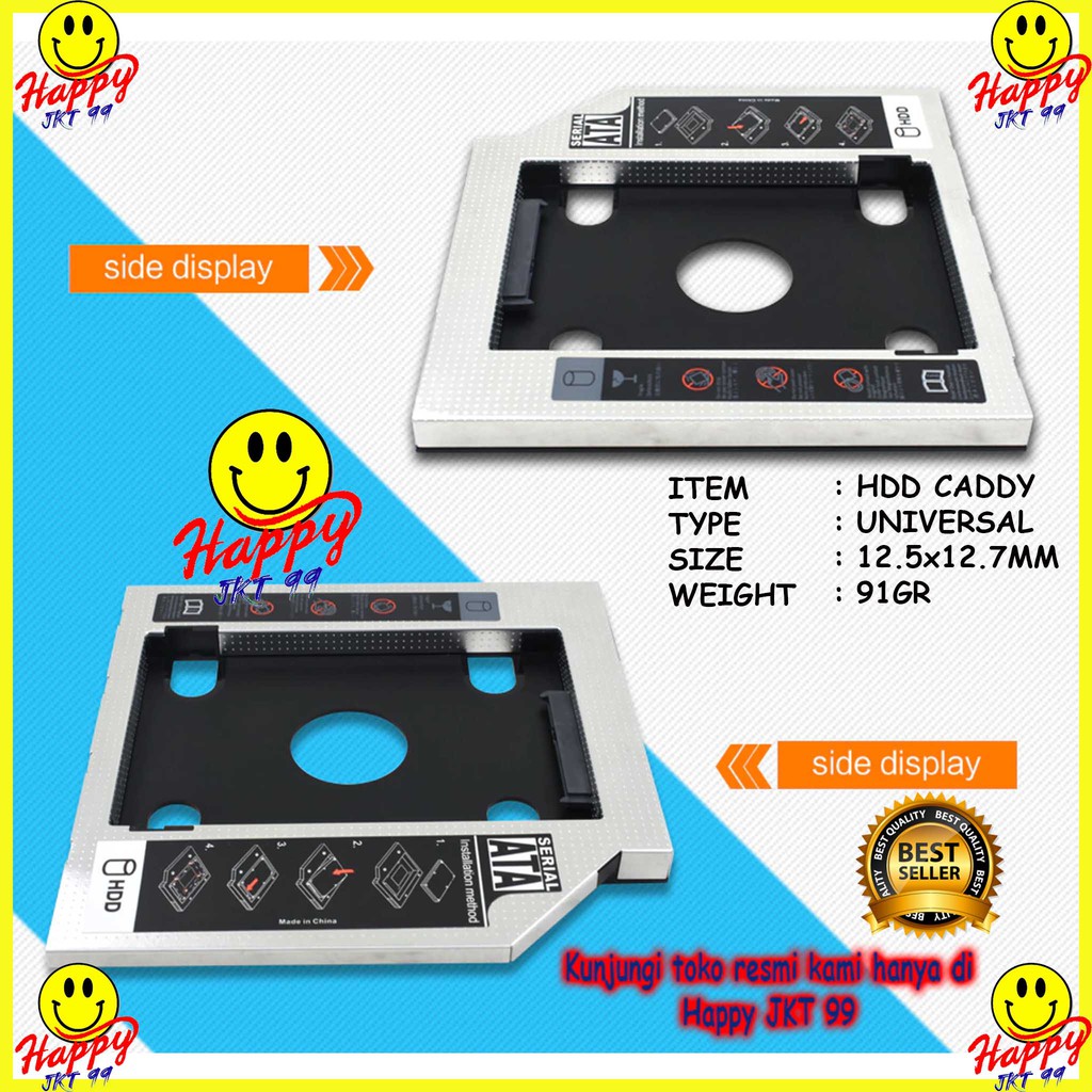 [ HAPPY JKT 99 ] SSD HDD CADDY TEBAL 12.7MM ORIGINAL