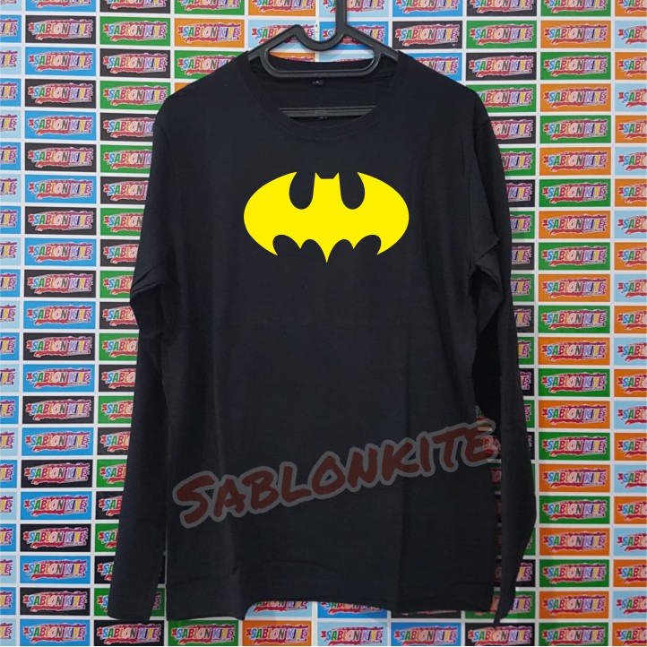 MURAH KAOS BATMAN BAHAN BAJU COMBED 30S ADEM, SABLON POLYFLEX KOREA