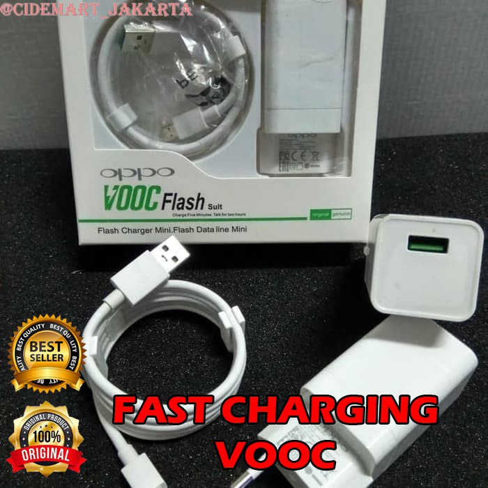 [100% ORIGINAL] CHARGER OPPO VOOC 4A SUPPORT VOOC FLASH CHARGE