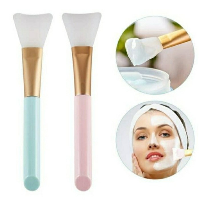 Kuas Masker SILIKON Gagang WARNA / Kuas Masker Wajah Silicon / Kuas Karet Silicone